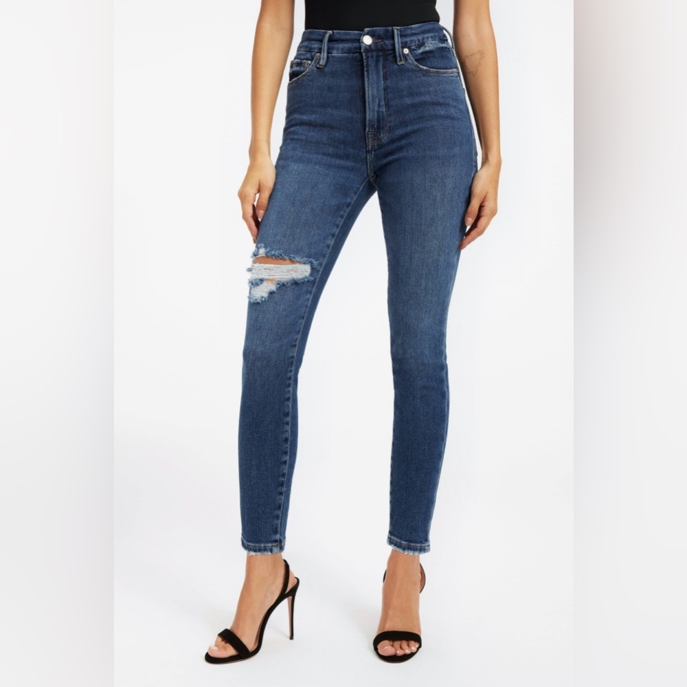 Good American Good Waist Crop Skinny Jeans